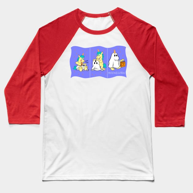 Halloween Boonicorn Baseball T-Shirt by Toonicorn